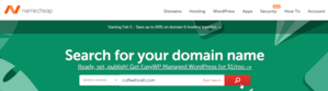 Search for Domain on Namecheap